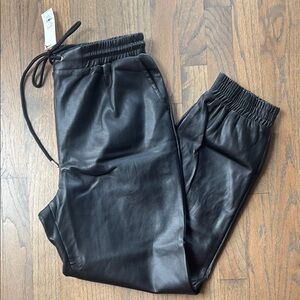 Vegan Leather Joggers